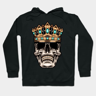 King skull illustration Hoodie